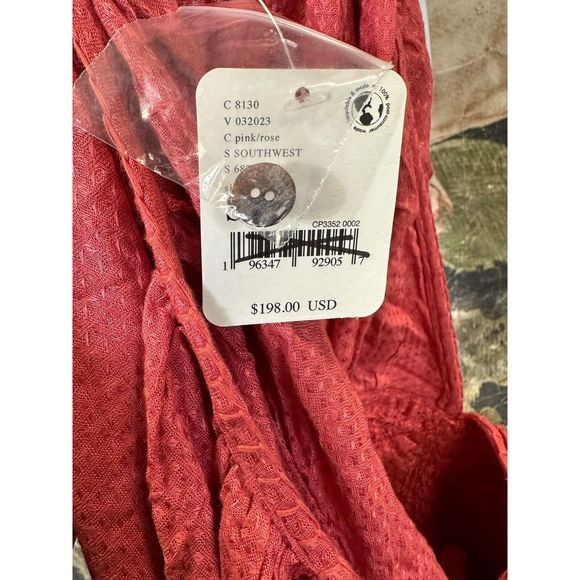 NWT Free People Pink Red Chimes Southwest Lace Maxi Dress Sz Small - Picture 9 of 9